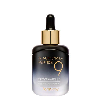 Black Snail & Peptide 9 Perfect Ampoule 35ml, Farmstay Nastelle Korean Skincare Europe Serum