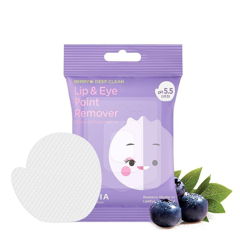 Blueberry Micellar 5.5 Lip&Eye Remover Pad, Frudia